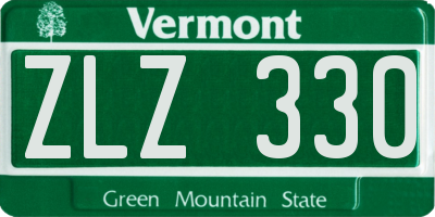 VT license plate ZLZ330