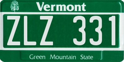 VT license plate ZLZ331