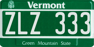 VT license plate ZLZ333