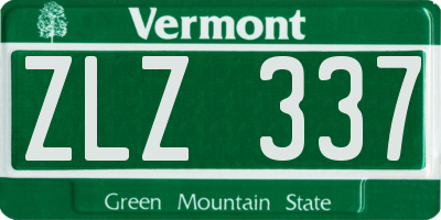 VT license plate ZLZ337