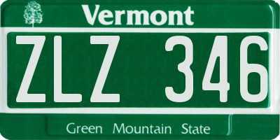 VT license plate ZLZ346