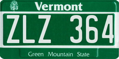 VT license plate ZLZ364