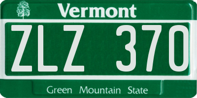 VT license plate ZLZ370