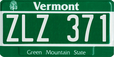 VT license plate ZLZ371