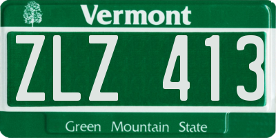 VT license plate ZLZ413