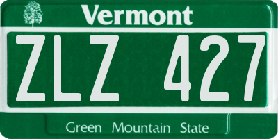 VT license plate ZLZ427