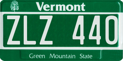 VT license plate ZLZ440