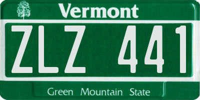 VT license plate ZLZ441