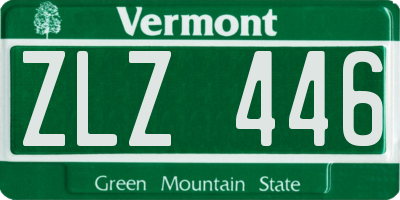 VT license plate ZLZ446