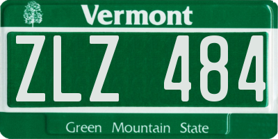 VT license plate ZLZ484