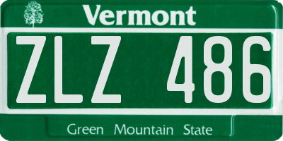 VT license plate ZLZ486