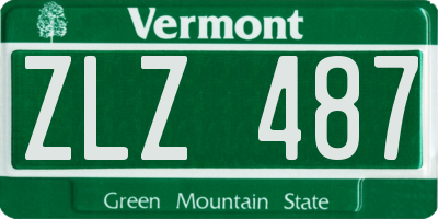 VT license plate ZLZ487