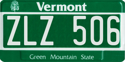 VT license plate ZLZ506