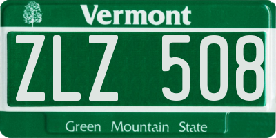 VT license plate ZLZ508