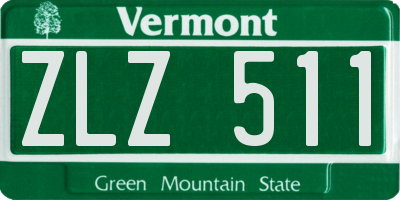 VT license plate ZLZ511