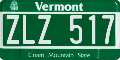 VT license plate ZLZ517