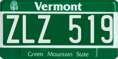 VT license plate ZLZ519