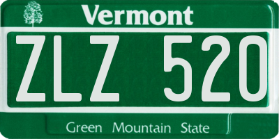 VT license plate ZLZ520