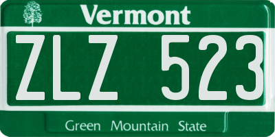 VT license plate ZLZ523