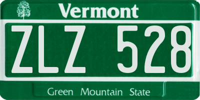 VT license plate ZLZ528