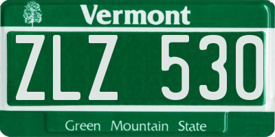 VT license plate ZLZ530