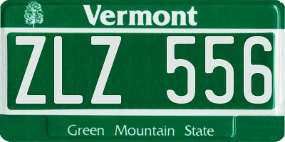 VT license plate ZLZ556