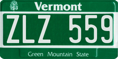 VT license plate ZLZ559