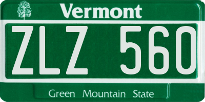 VT license plate ZLZ560