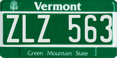 VT license plate ZLZ563