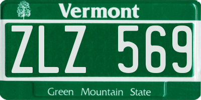 VT license plate ZLZ569