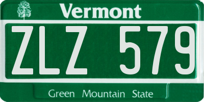 VT license plate ZLZ579
