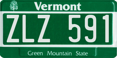 VT license plate ZLZ591