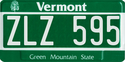VT license plate ZLZ595