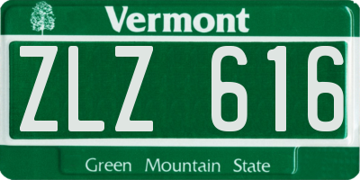 VT license plate ZLZ616