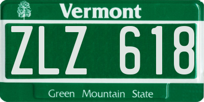 VT license plate ZLZ618