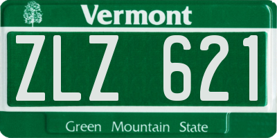 VT license plate ZLZ621