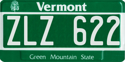 VT license plate ZLZ622