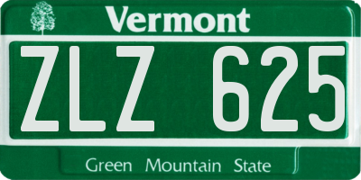 VT license plate ZLZ625