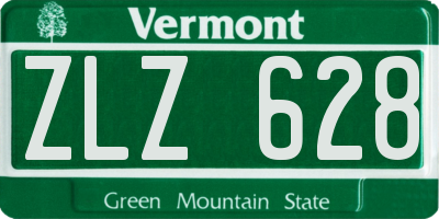 VT license plate ZLZ628