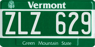 VT license plate ZLZ629