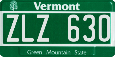 VT license plate ZLZ630