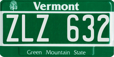 VT license plate ZLZ632