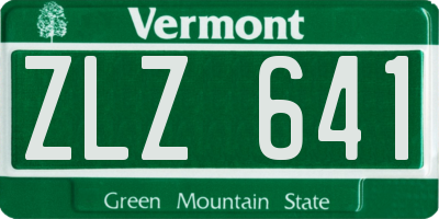 VT license plate ZLZ641