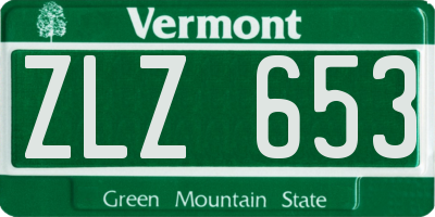 VT license plate ZLZ653