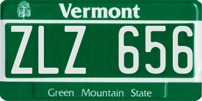 VT license plate ZLZ656