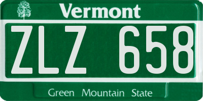 VT license plate ZLZ658