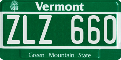 VT license plate ZLZ660