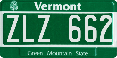 VT license plate ZLZ662