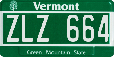 VT license plate ZLZ664