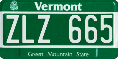 VT license plate ZLZ665